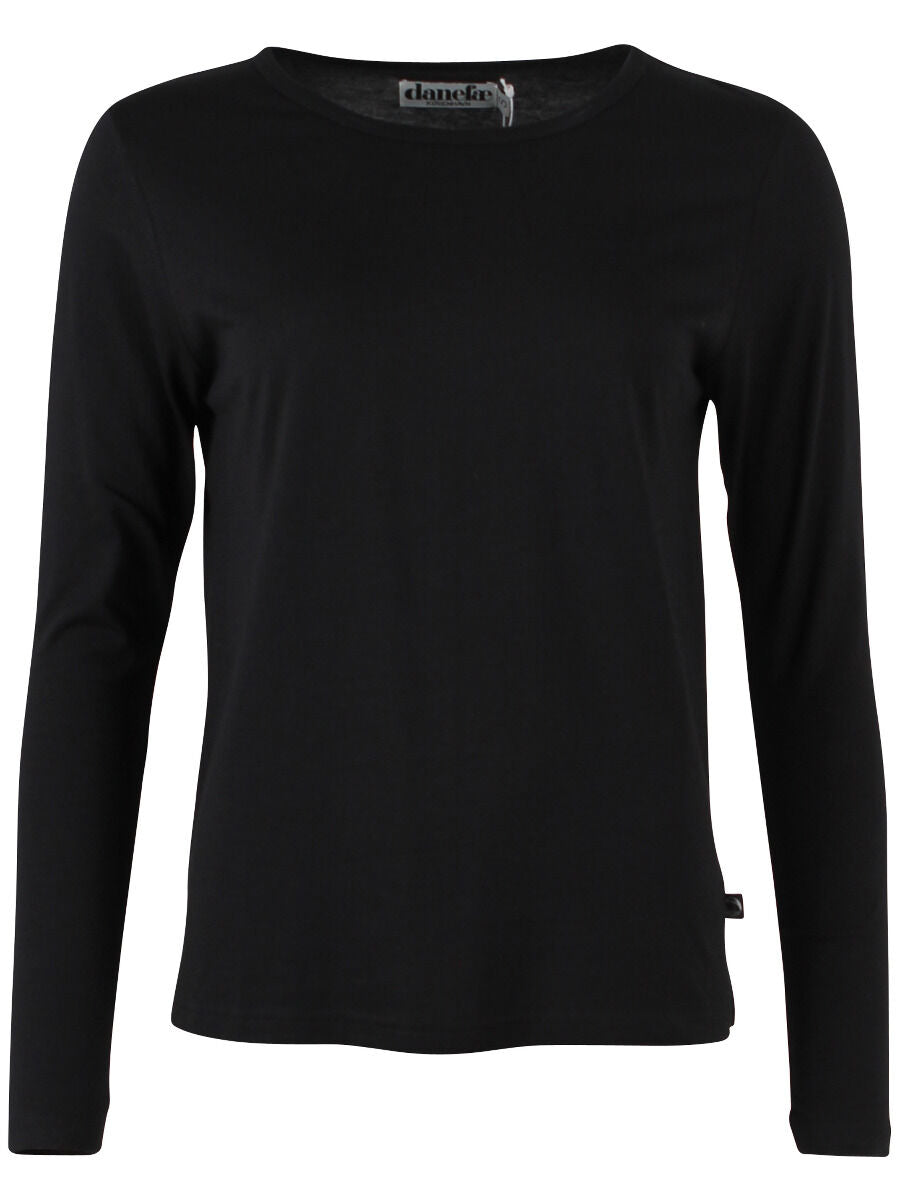 Lækker langærmet bluse i sort til kvinder