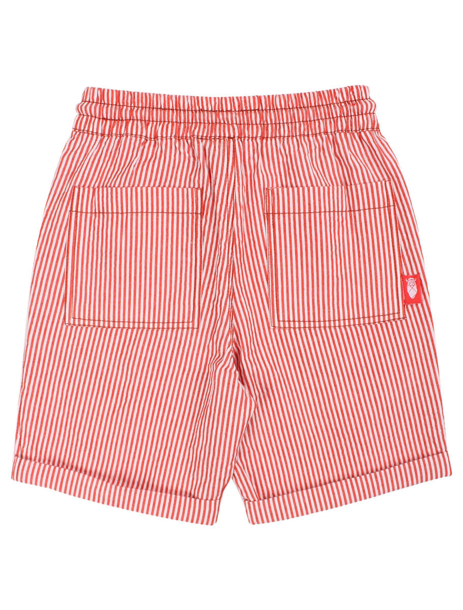 Danalfred Searsucker Shorts Chalk/Bright Red