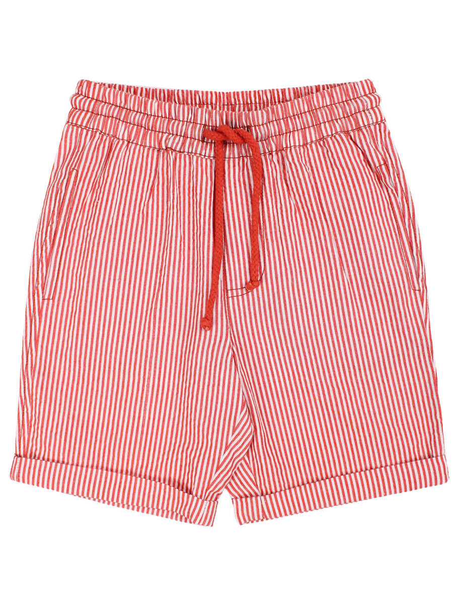 Danalfred Searsucker Shorts Chalk/Bright Red