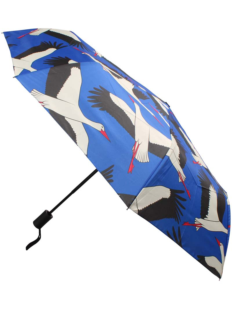 Folde paraply med storke