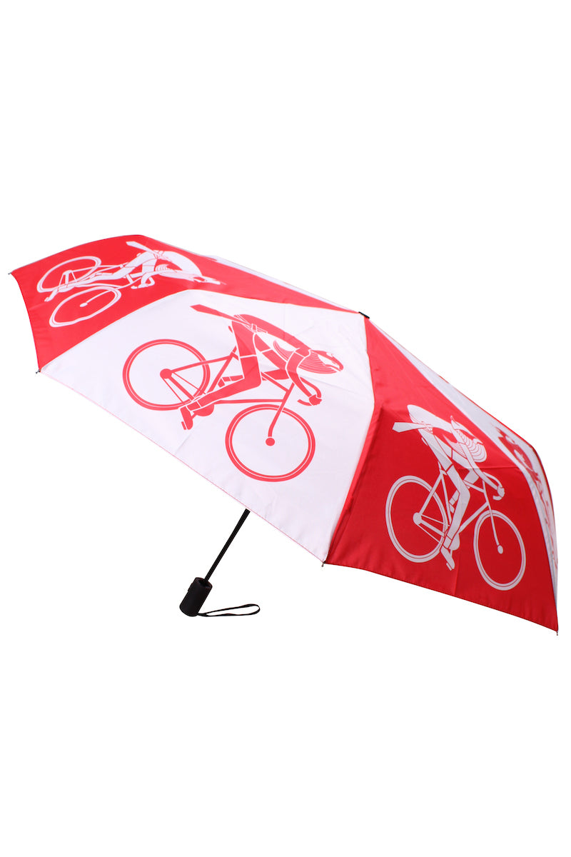 Folde paraply med cyklende viking