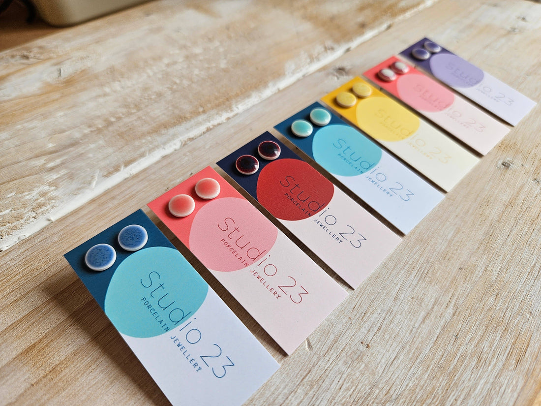 Studio 23 Circle Stud Earring Pair Raspberry