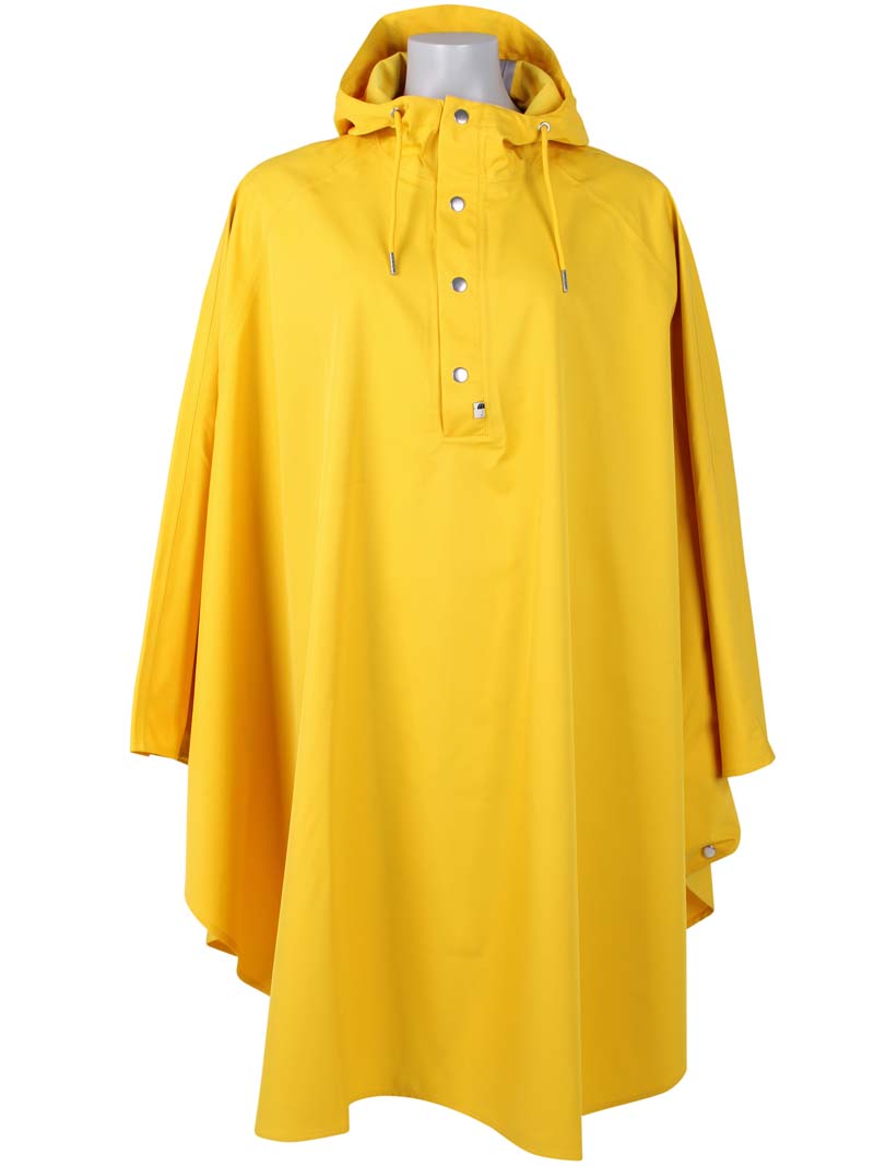 Regnponcho i gul til kvinder