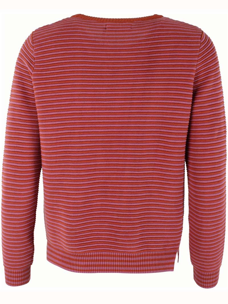 Danepearly 3D Crotchet Knit Sweater Rust/Old Rose