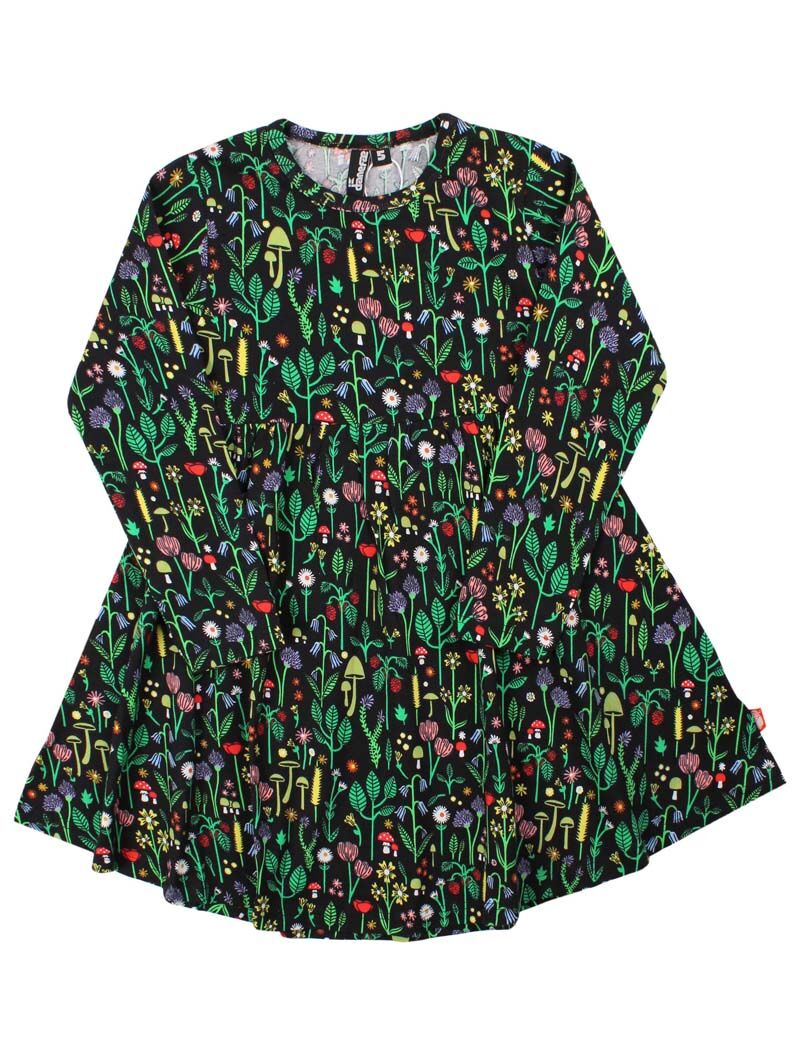 Danepopsicle Cotton Dress Black BOTANICAL
