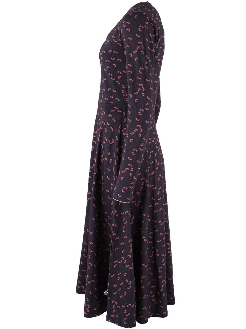 Danandreasen Viscose Slub Dress Black/Grey Viola FLEURIE