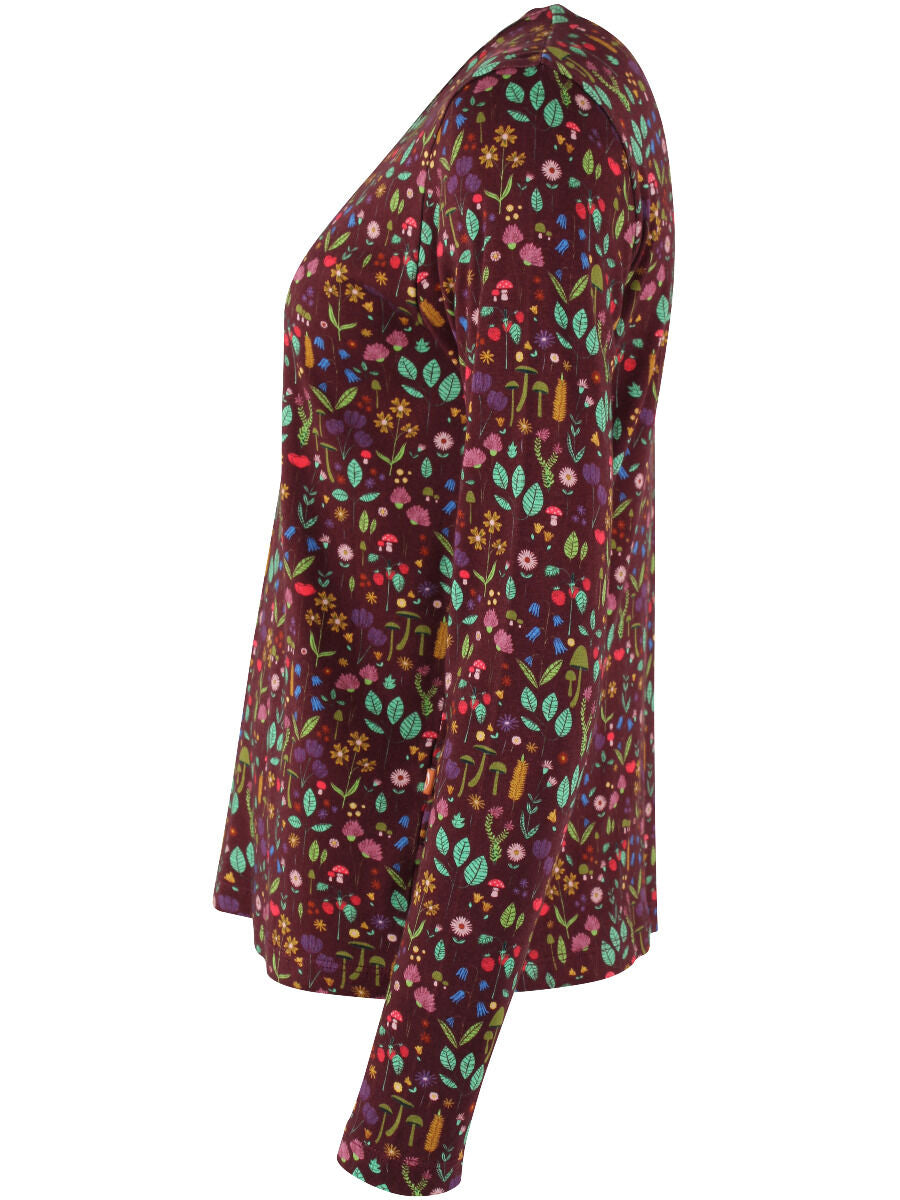 Danelotte Heavy Interlock Tee Dark Bordeaux BOTANICAL