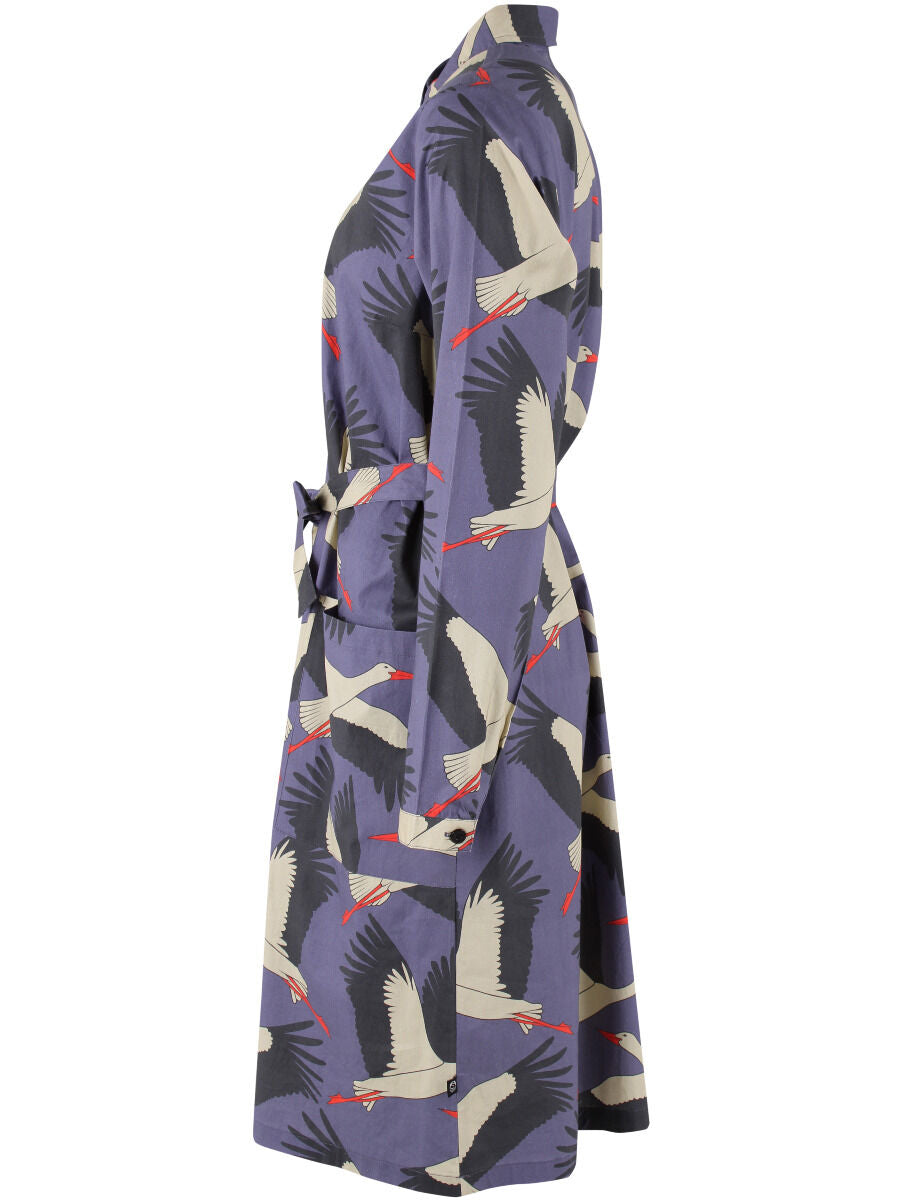 Daneheritage Poplin Dress Blue Grey STORK
