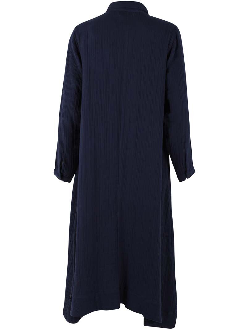 Danapril LS Heavy Cloth Dress Dark Navy