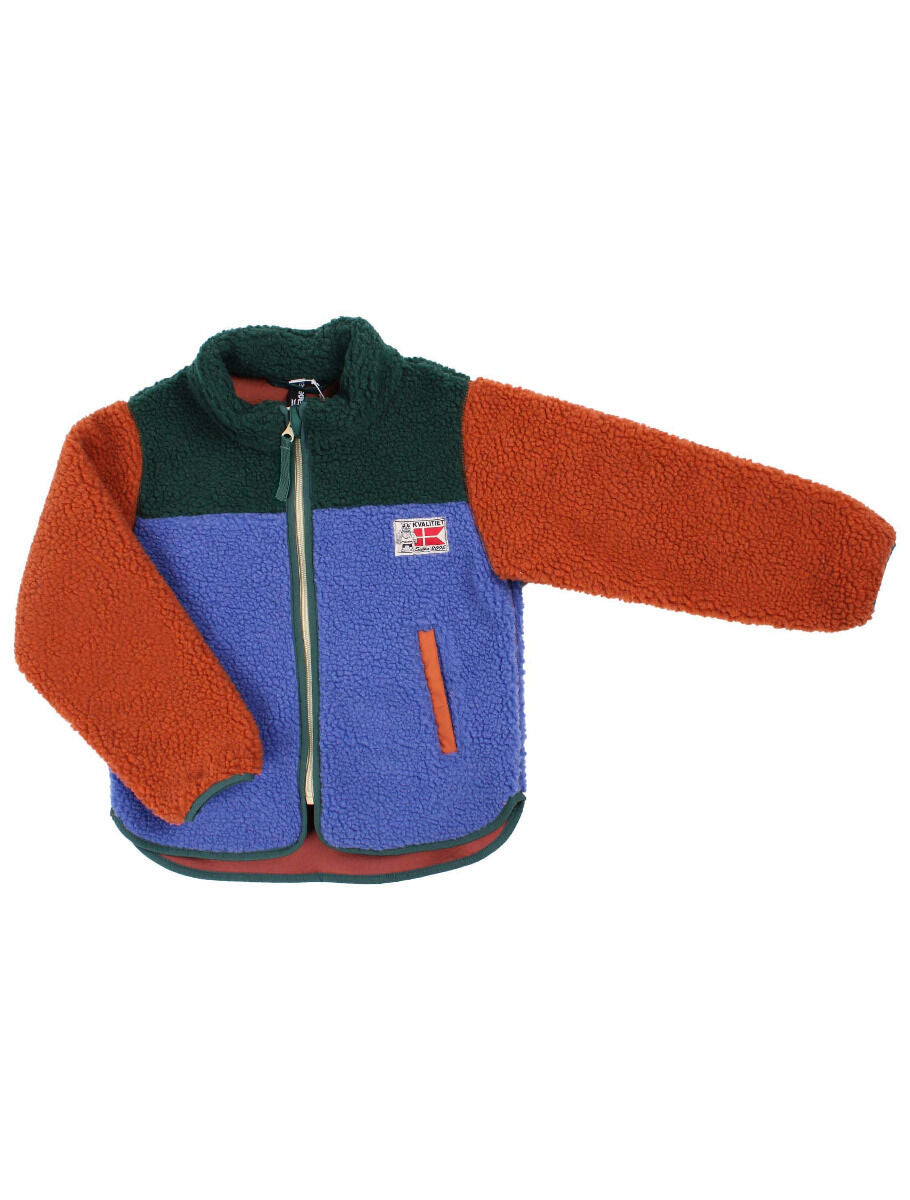 Danodder Fleece Jacket Dark Duck/Royal Blue/Rust