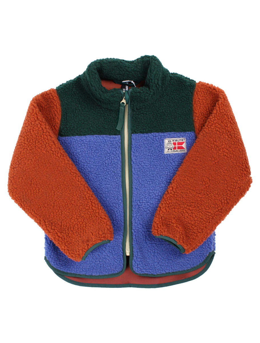 Danodder Fleece Jacket Dark Duck/Royal Blue/Rust