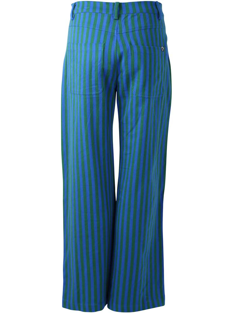 Danedaisy Light Canvas Pants Dark Pine/Deep Blue