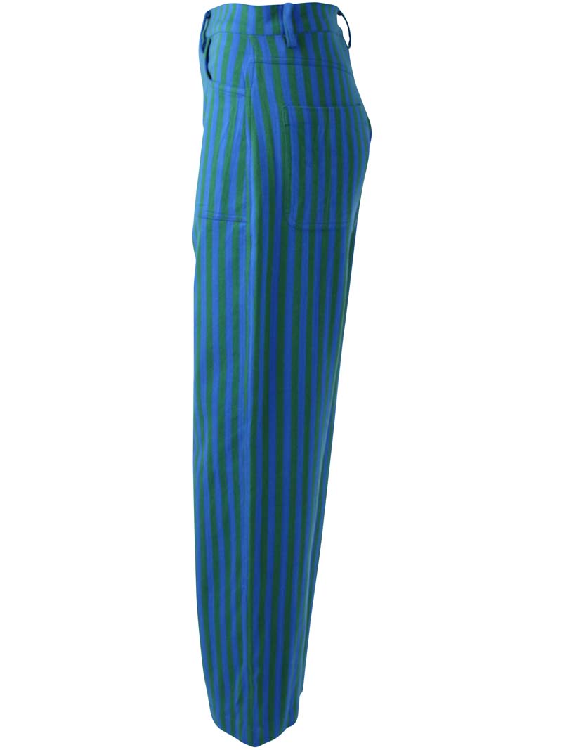 Danedaisy Light Canvas Pants Dark Pine/Deep Blue