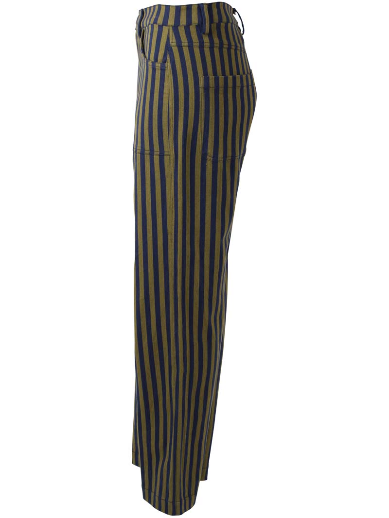 Danedaisy Light Canvas Pants Dark Navy/Olive