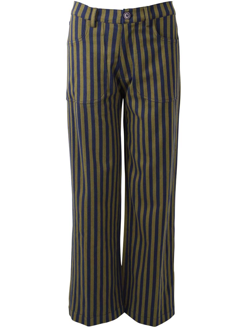 Danedaisy Light Canvas Pants Dark Navy/Olive