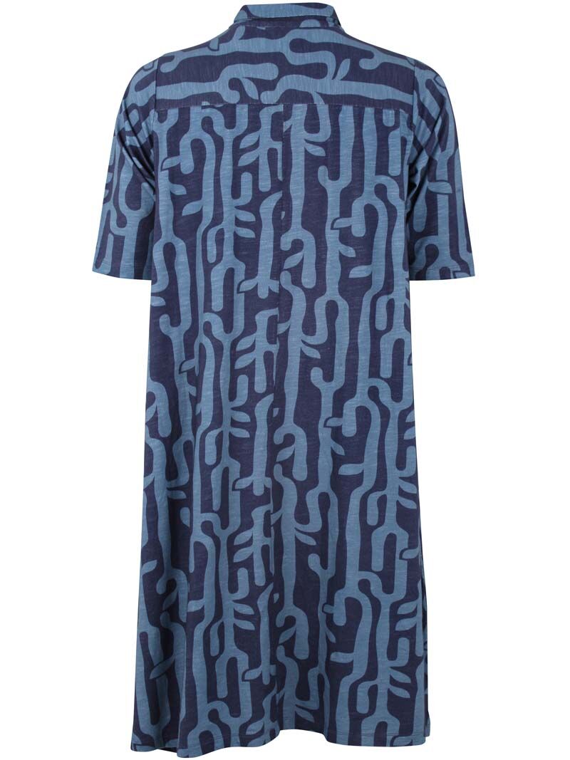 Dananemone Slub Dress Grey Marine/Porcelaine BRANCHER