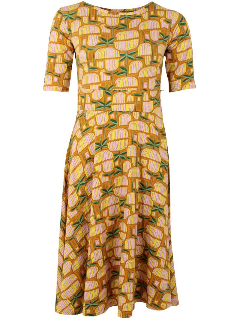 Danecharlotte Slub Dress Yellow Mix GERMANITE