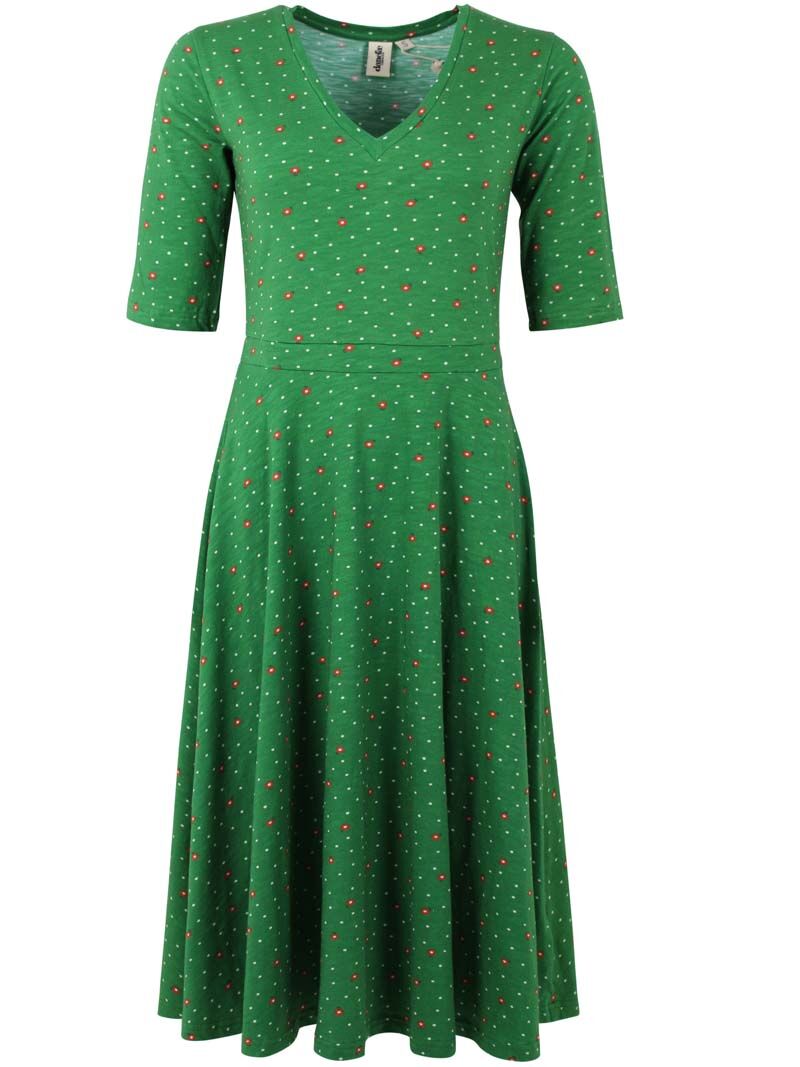 Danandersen Slub Dress Grass Green SPRINKLE
