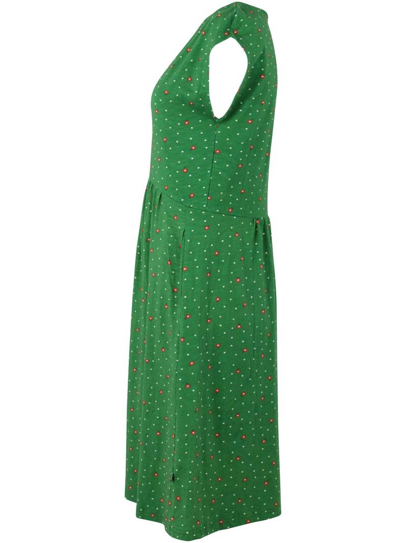 Danedomenica Slub Dress Grass Green SPRINKLE