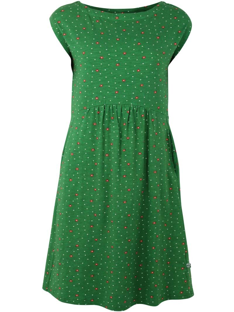 Danedomenica Slub Dress Grass Green SPRINKLE