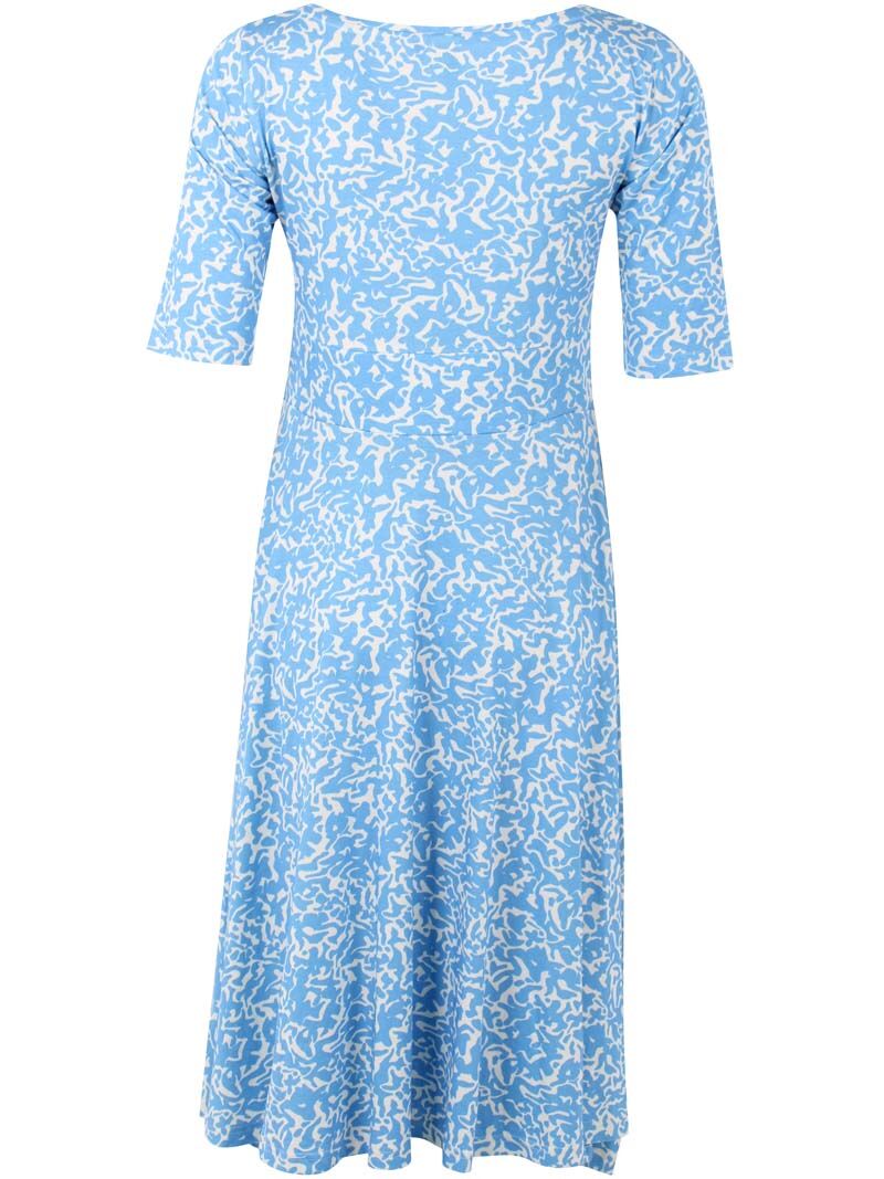 Danecharlotte Viscose Dress Fresh Blue/Chalk RIPPLES