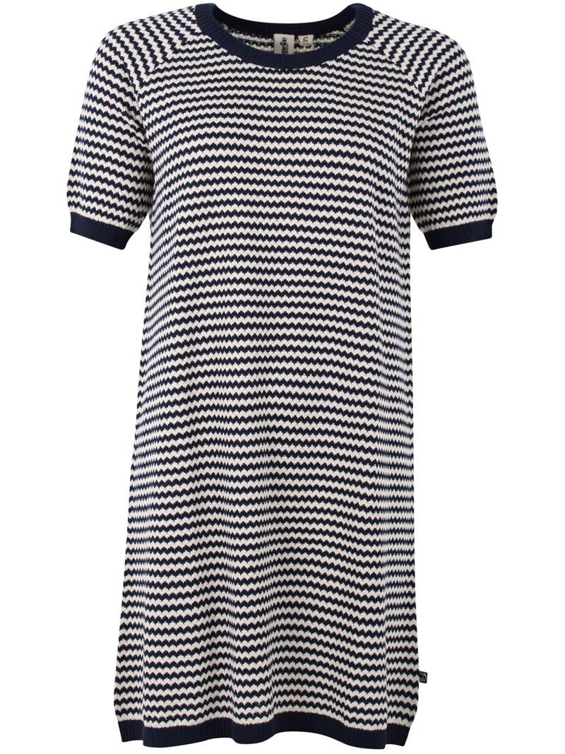 Daneblomme Pearl Knit Sweater Dress Dark Navy/Chalk