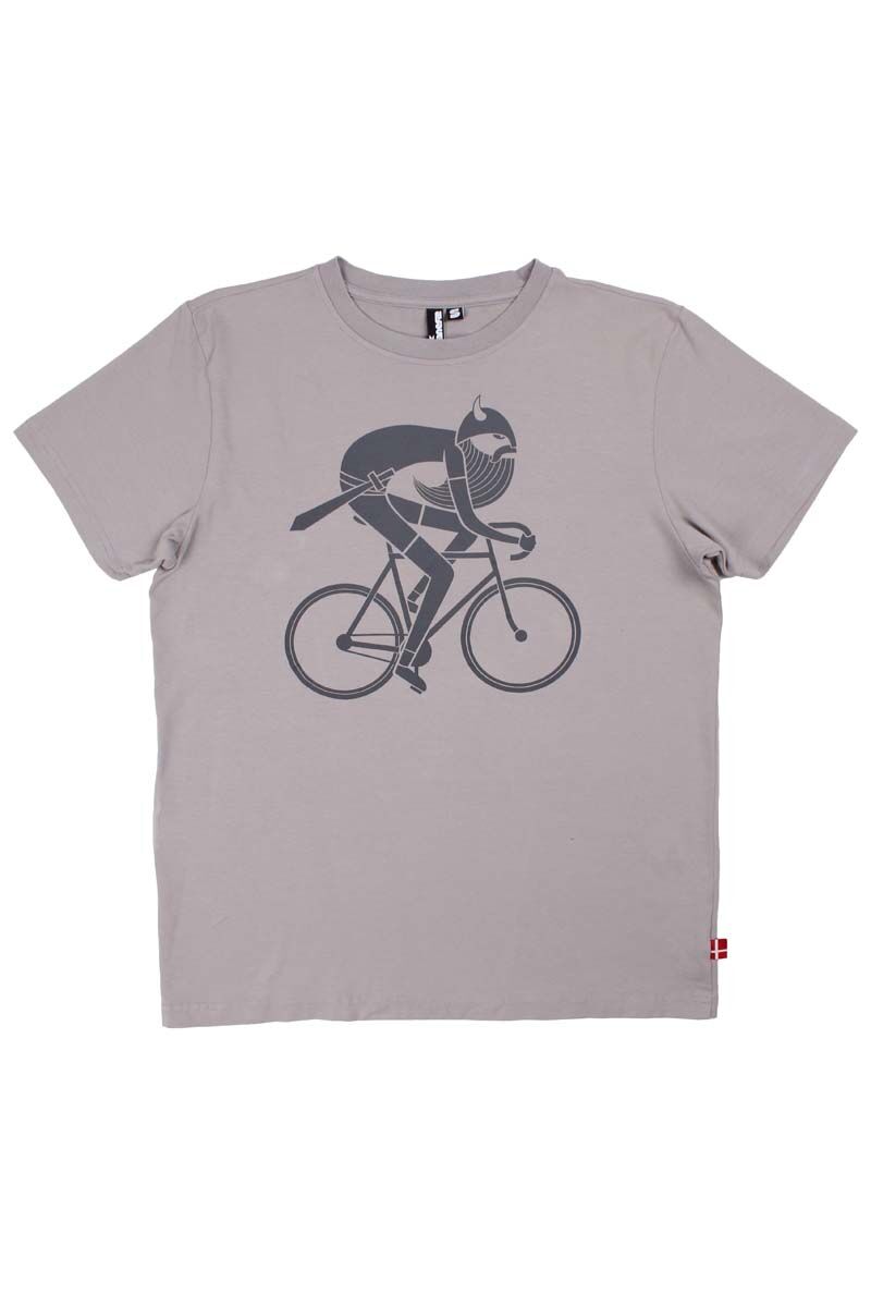 Herre t-shirt med cyklende viking