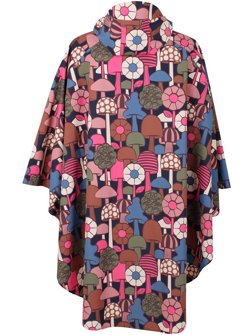 Regnponcho med mønster