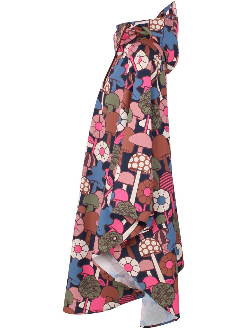 Regnponcho med mønster