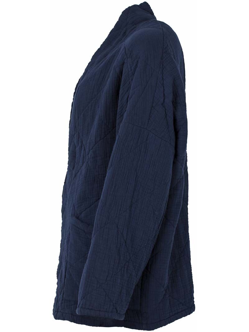 Smuk quiltet jakke i mørk navyblå til kvinder