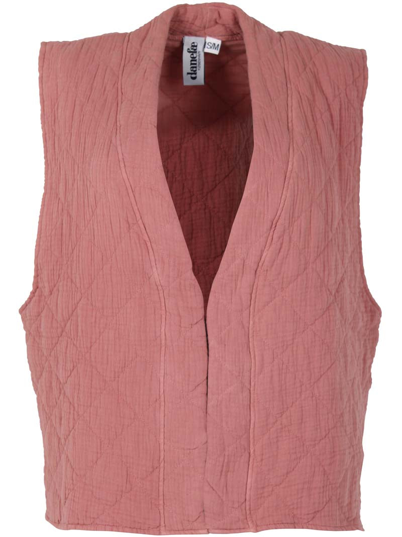 Danevibeke Quilt Vest Antique Rose