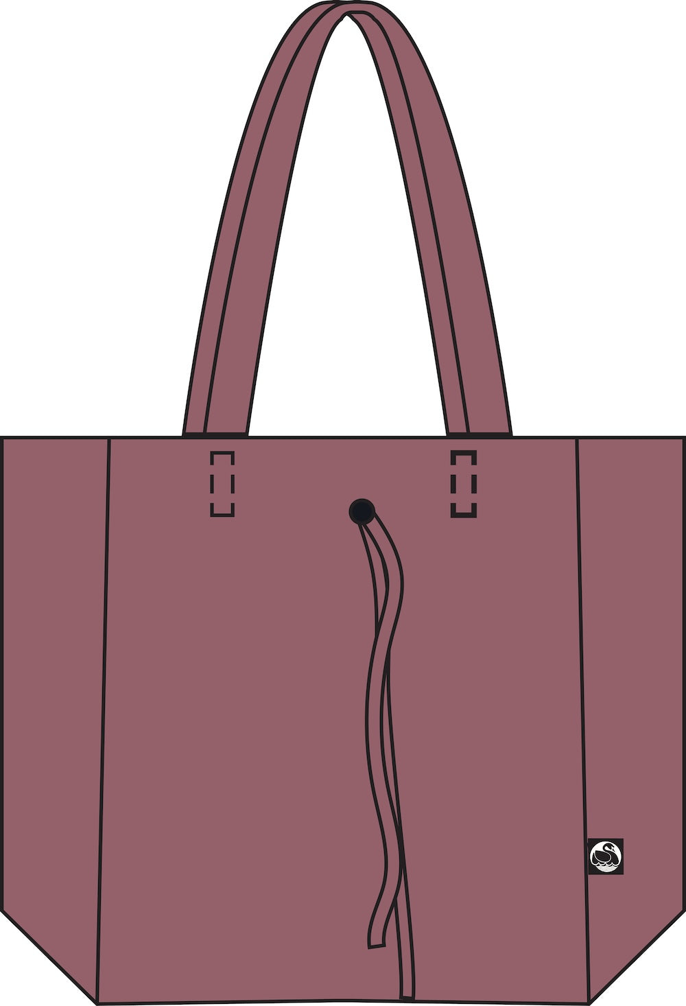 ESS - DaneHolstein Leather Tote Bag Mauve