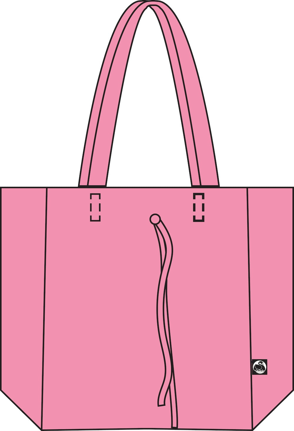 ESS - DaneHolstein Leather Tote Bag Flamingo