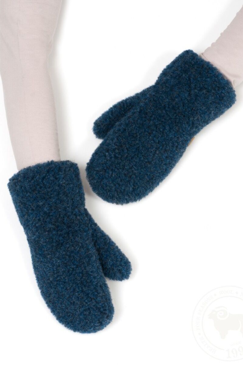 Alwero Wool Mittens Gully Dark blue