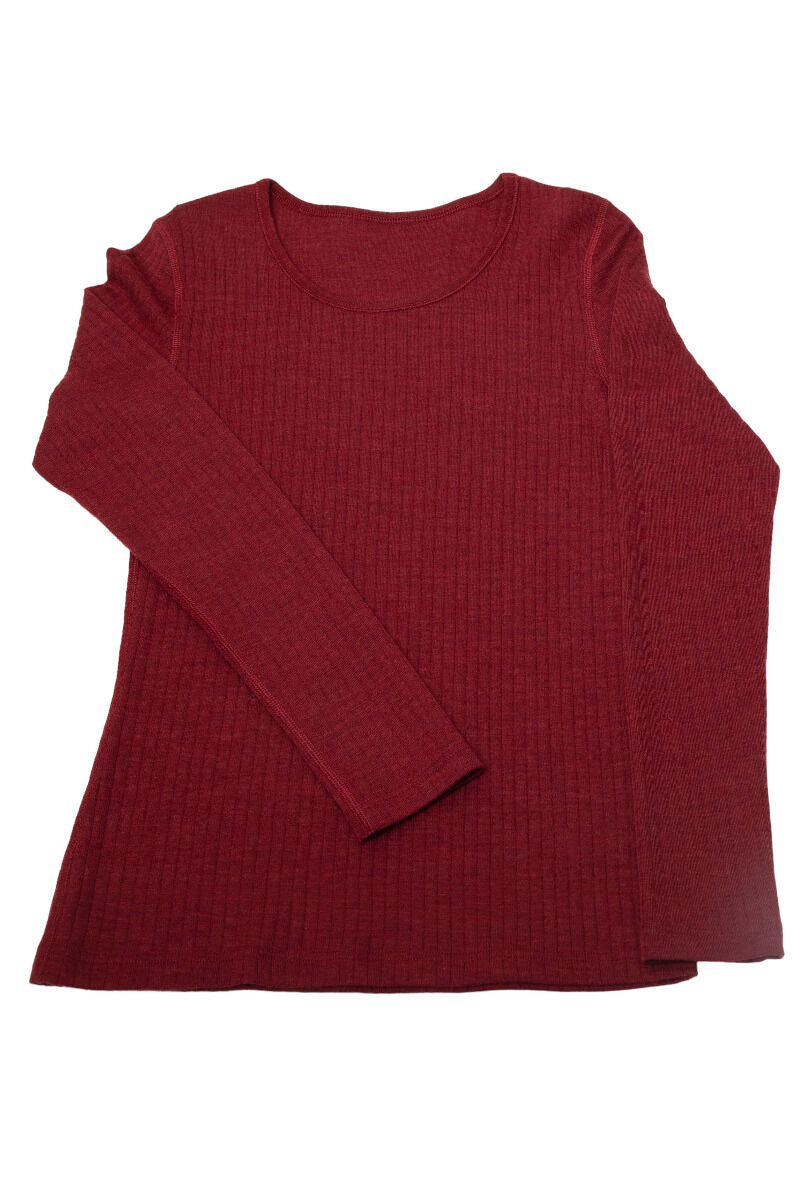 Joha Wool Blouse LS Bordeaux YD