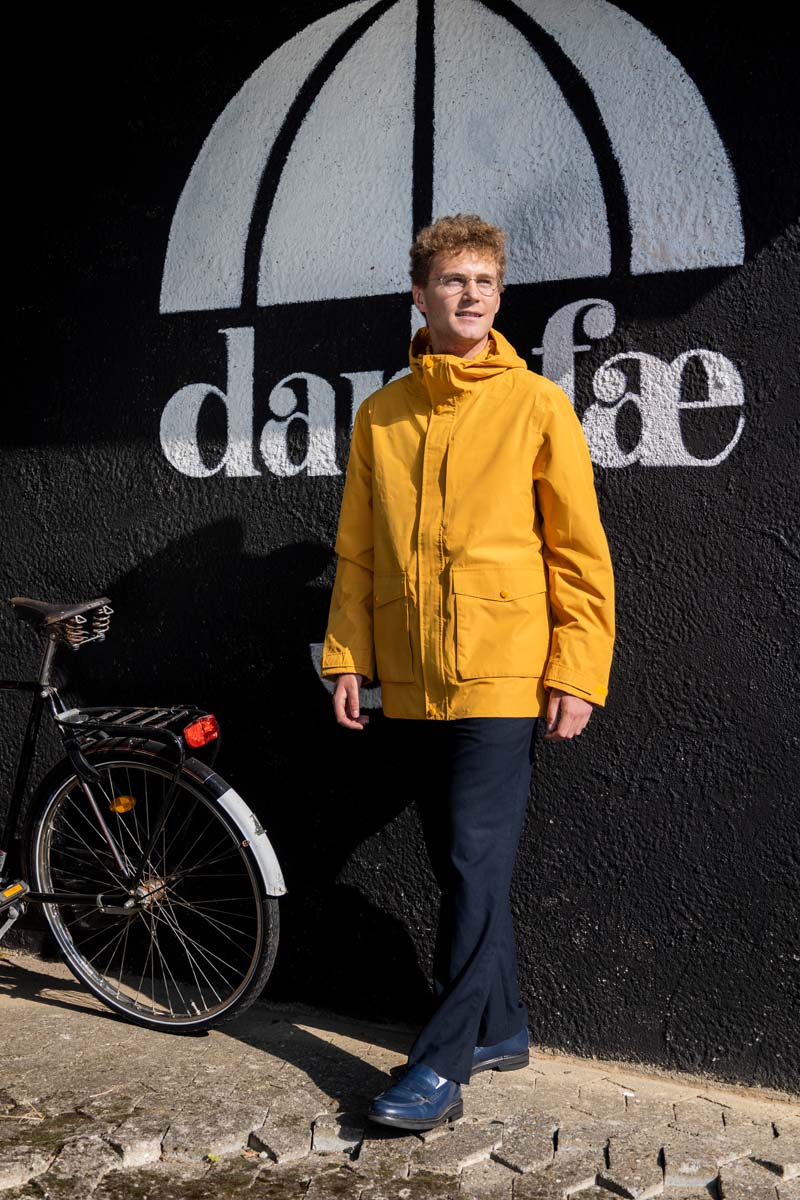 herre regnfrakke til mænd