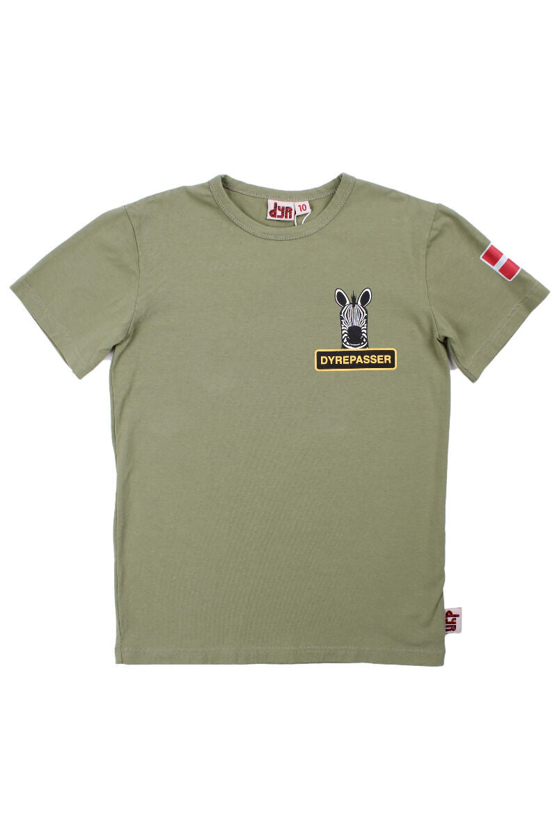 Sød dyrepasser t-shirt til børn med print af zebra