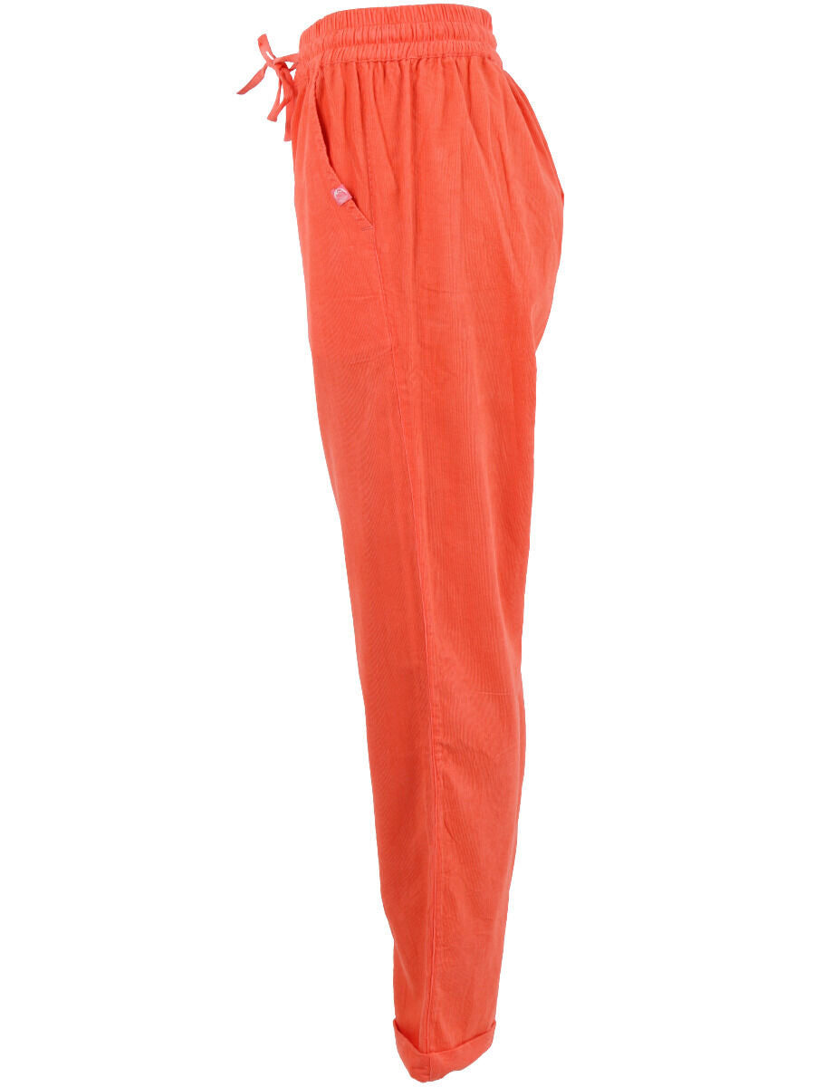 ESS - Daneliseleje Cord Pants Bright Coral