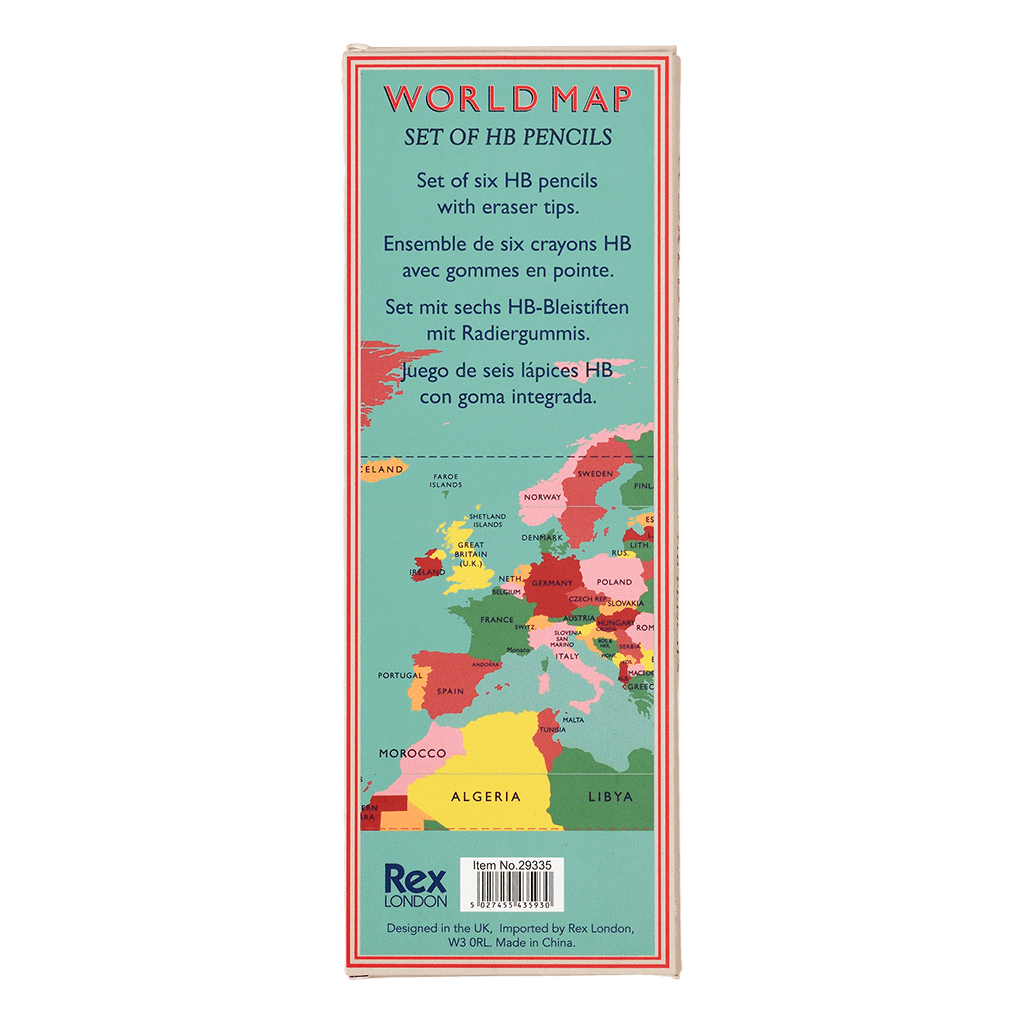 RL HB Pencils World map