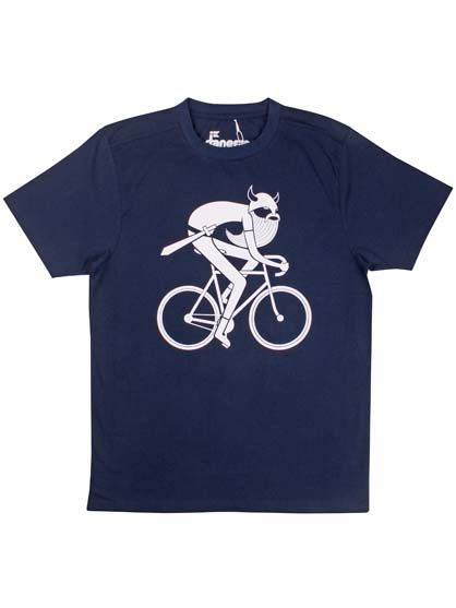 Herre t-shirt med Cyklende Viking!