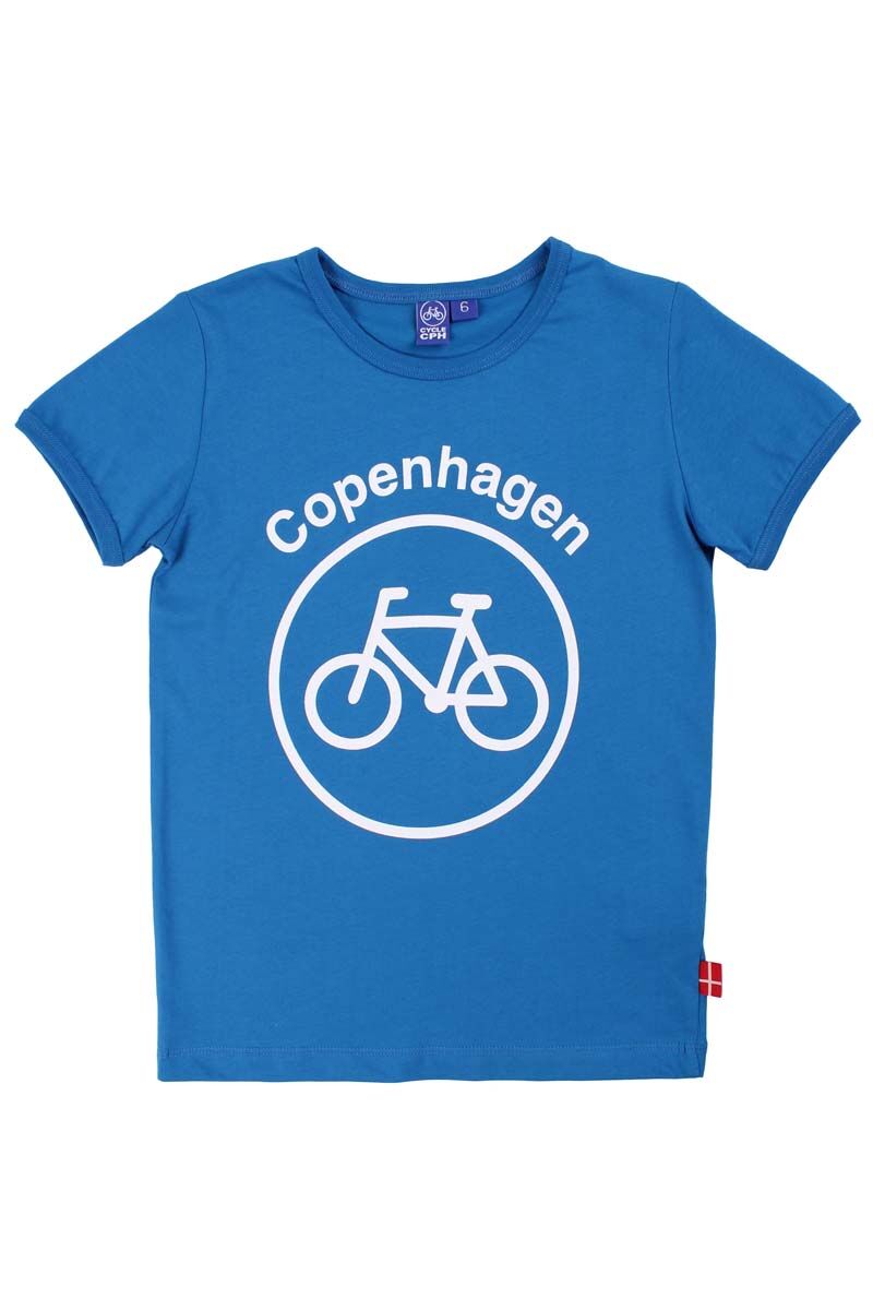 CYCLECPH Kids Cycle Tee Royal Blue CYCLE white