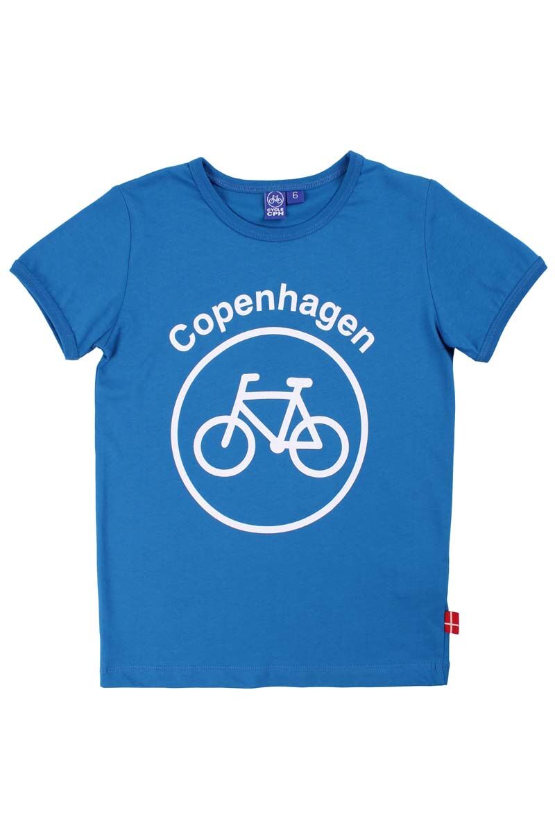 CYCLECPH Kids Cycle Tee Royal Blue CYCLE (white)