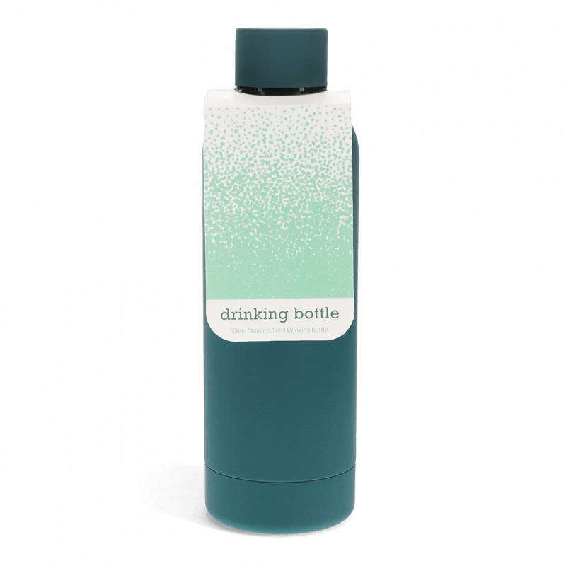 RL Rubber coated steel bottle Petrol blue