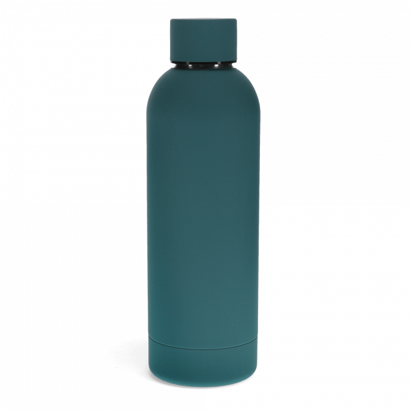 RL Rubber coated steel bottle Petrol blue