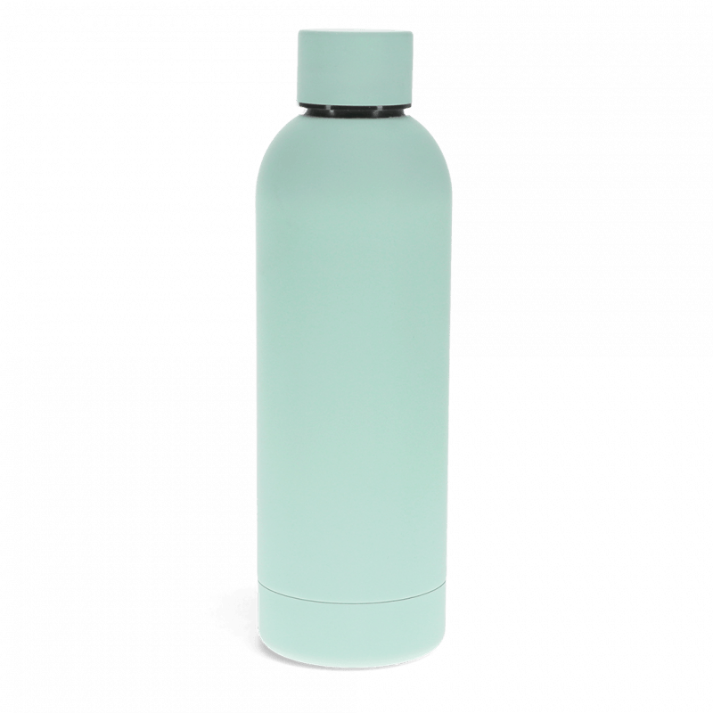 RL Rubber coated steel bottle Eggshell blue