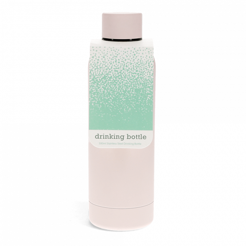 RL Rubber coated steel bottle Light pink