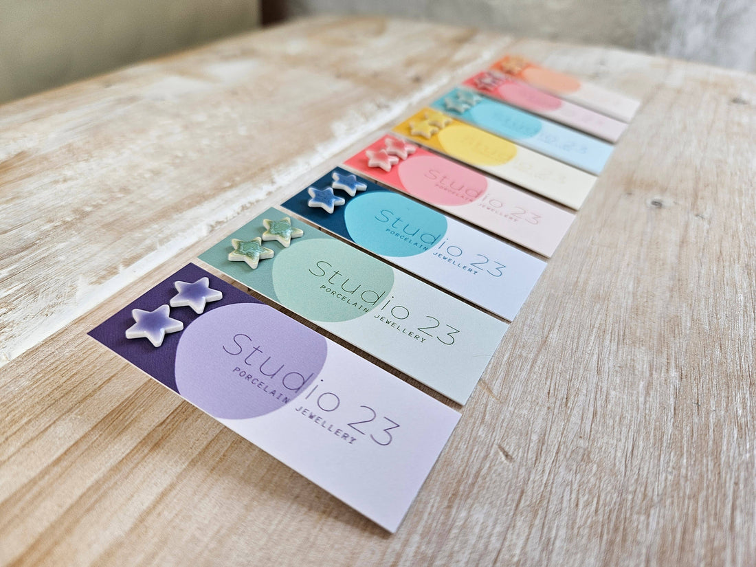 Stern-Ohrstecker-Paar Orange