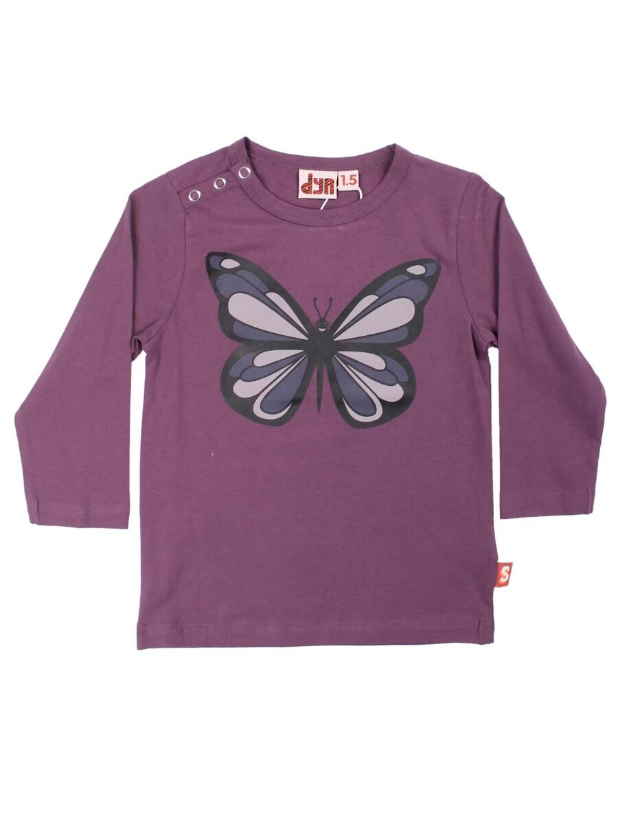 Dyrcritter Baby T Grey Mauve SOMMERFUGL