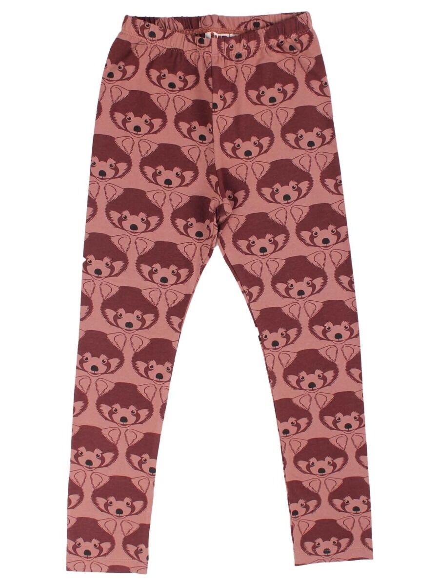 Dyrcheetah Leggings Red Wine ROED PANDA AOP