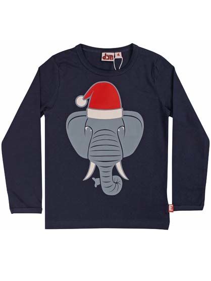 Bluse til Børn med en jule elefant